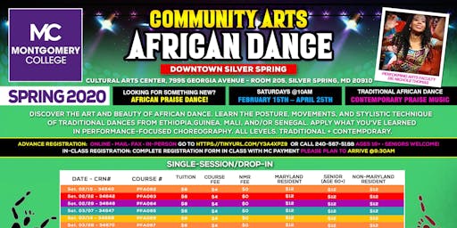African Dance Class Montgomery College Downtown Silver