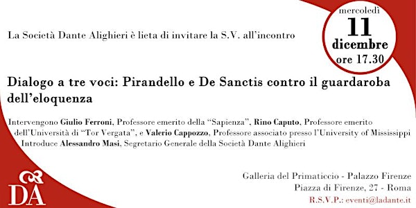 Dialogo a tre voci su Pirandello e De Sanctis