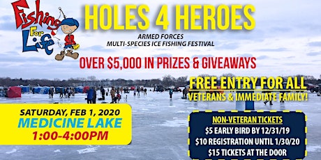 2020 Holes 4 Heroes: Multi-Species Ice Fishing Tournament-Medicine Lake, Plymouth primary image