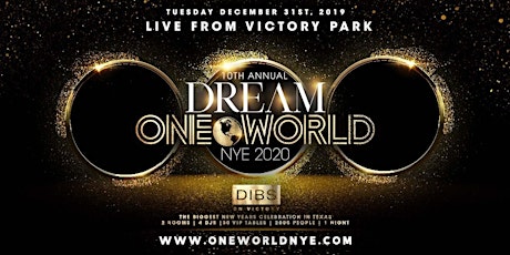 10th Annual One World NYE - Largest New Years Party in Texas! primary image