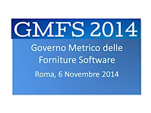 Immagine principale di GMFS 2014 - GOVERNO METRICO FORNITURE SOFTWARE 