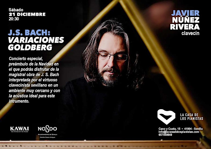 Imagen de Bach: Variaciones Goldberg. Javier Núñez Rivera, clavecín