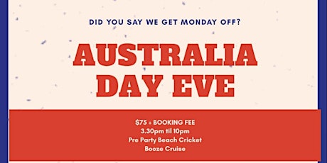 Australia Day Eve - Booze Cruise primary image