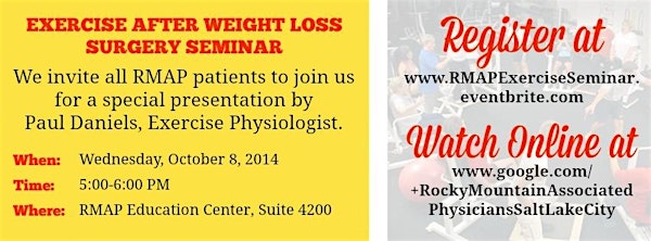 Weight Loss Surgery Exercise Seminar