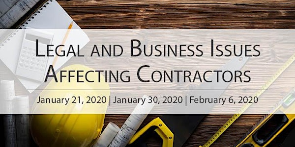 Legal & Business Issues Affecting Contractors 2020
