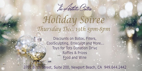 Holiday Soiree - The Aesthetic Centers with Dr. Siamak Agha and Dr. Angela Champion primary image