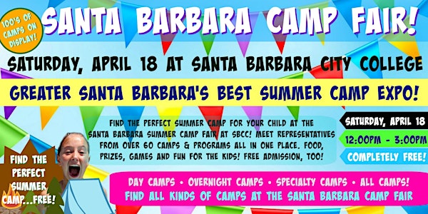 Santa Barbara Summer Camp Fair at Santa Barbara City College  CANCELLED