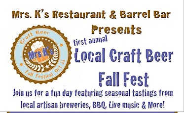 Mrs. K's Local Craft Beer Fall Fest!! primary image