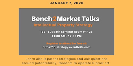 Intellectual Property Strategy: Bench2Market Talks primary image