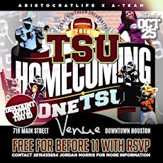 The Official TSU HOMECOMING PARTY at VENUE RELOADED 719 Main St RSVP for FREE ENTRY TIL 11PM primary image