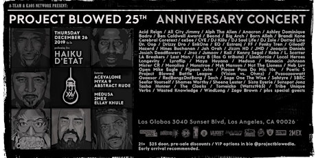 Project Blowed XXV Anniversary Concert primary image