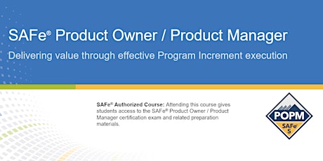 SAFe® Product Owner/Product Manager Certification Training in Montreal, Canada primary image