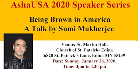 Being Brown in America : A Talk By Sumi Mukherjee primary image