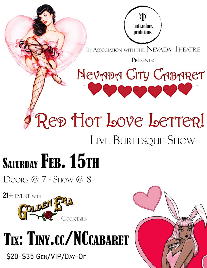 Nevada City Cabaret ~ Red Hot Love Letter image