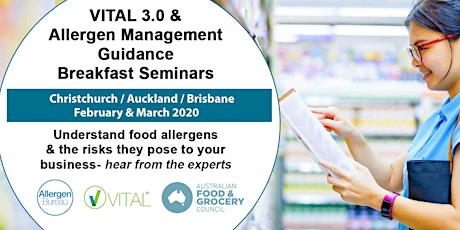 VITAL 3.0 and Allergen Management Guidance Breakfast Seminar (Auckland) primary image