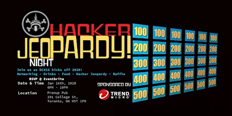 DC416 January 2020 Social Event W/ Hacker Jeopardy