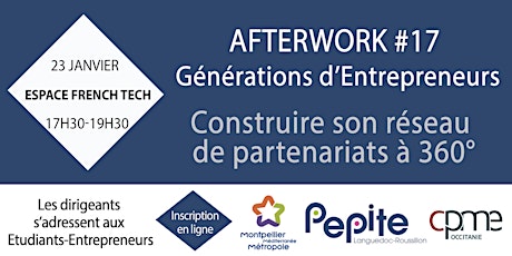 Image principale de Partenariats - Afterwork #17 Générations d'Entrepreneurs 