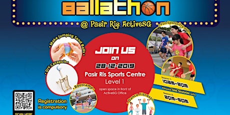 Festive Supreme Ballathon @ Pasir Ris ActiveSG (pls download Activesg app)