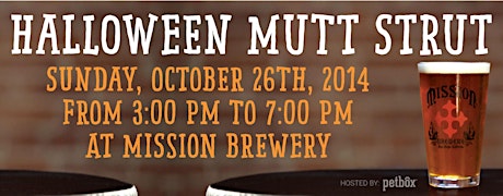 Halloween Mutt Strut at Mission Brewery- Hosted by PetBox primary image