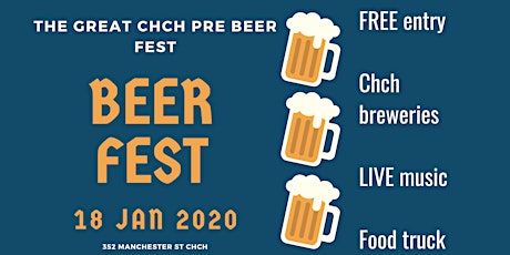 Great Chch Pre Beer Fest Beer Fest primary image