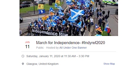 Imagen principal de Bus to AUOB #indyref2020 March for Independence in Glasgow