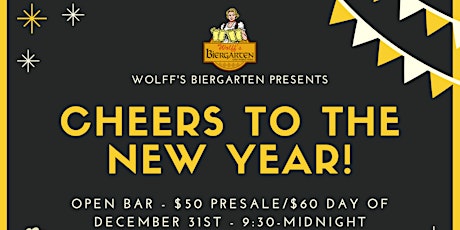 New Year's Eve at Wolff's Schenectady: Open Bar! primary image