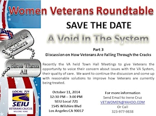 Women Veterans Roundtable - A Void in the System primary image