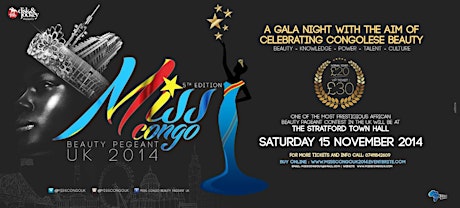 ♔ MISS CONGO UK 2014 FINAL GALA NIGHT ♔ primary image