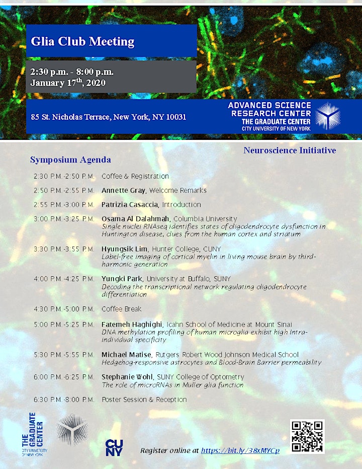 Glia Club Meeting - CUNY Advanced Science Research Center image