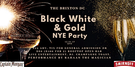 Black, White & Gold NYE Party at Brixton! primary image