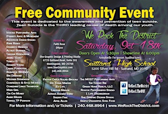 We Rock The District... A FREE Community Event For The Prevention Of Teen Suicide primary image