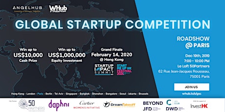 Global Startup Competition - Paris roadshow - AngelHub & WHub primary image