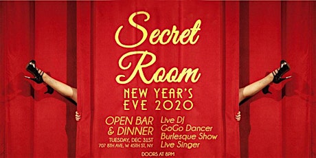 Secret Room NYC / New Years Eve 2020 Party primary image