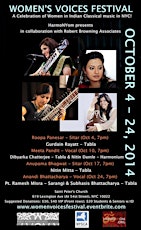 "Women's Voices Festival"... A Celebration of Women in Indian Classical Music in NYC! October 4 to 24, 2014 primary image