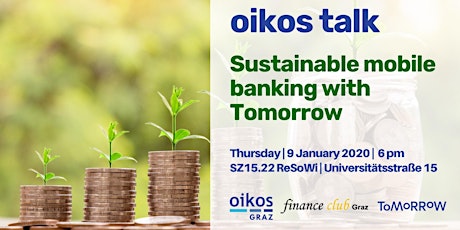 Hauptbild für oikos Talk: Sustainable mobile banking with Tomorrow
