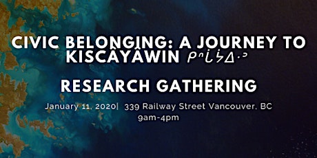 Civic Belonging: A Journey to kiscâyâwin ᑭᐢᒑᔮᐃᐧᐣ Research Gathering primary image