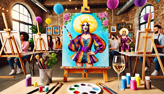 Hauptbild für Drag Queen Sip and Paint Los Angeles The Drag Queen Paint experience
