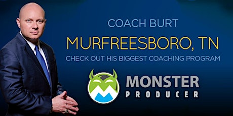 Monster Producer at THE GREATNESS FACTORY LIVE with COACH Micheal BURT or ONLINE primary image