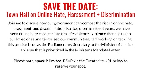 Town Hall on Online Hate, Harassment + Discrimination primary image