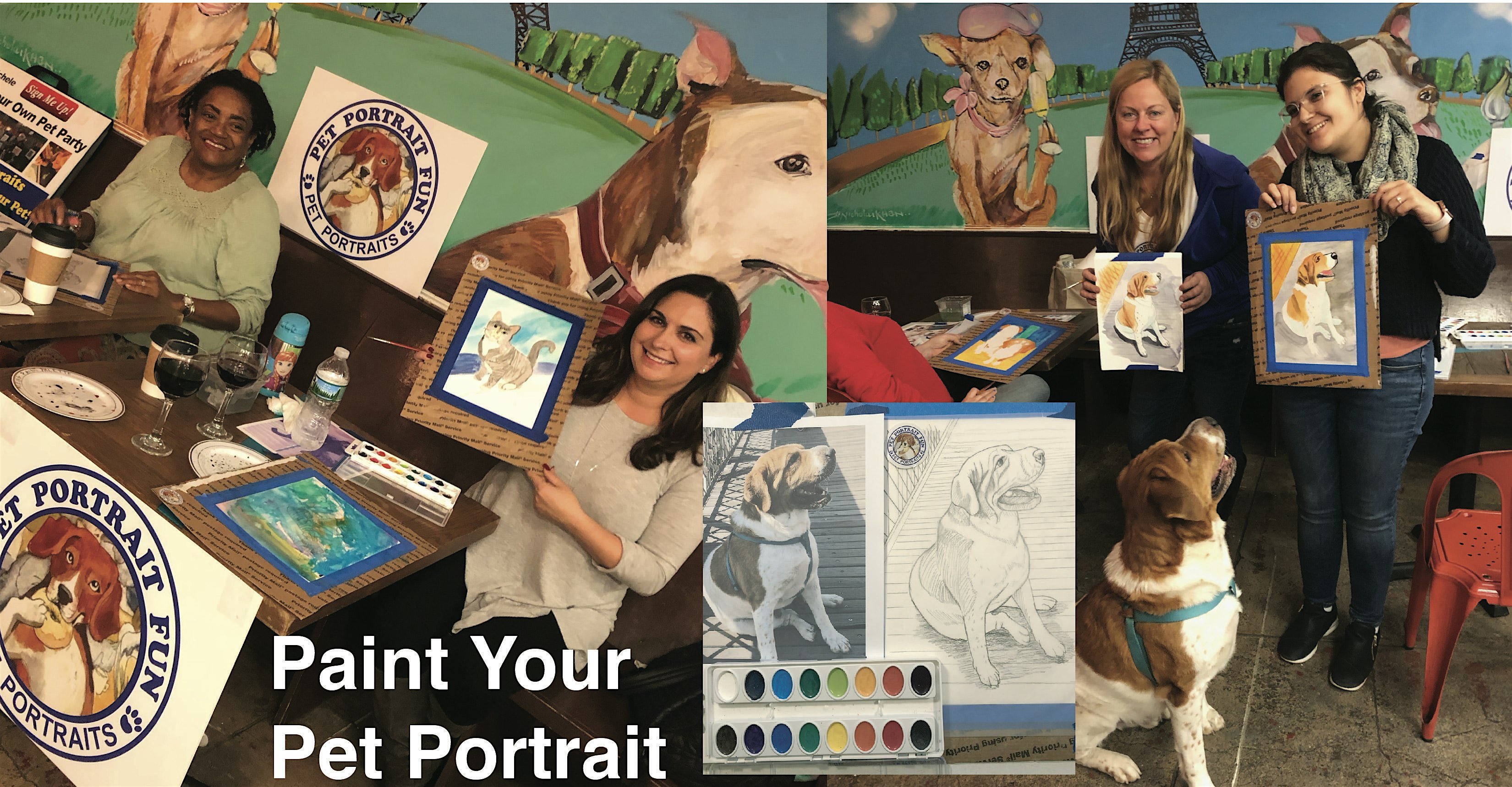 Paint and Sip Pet Portrait Fun-Yappy Hour NEW YORK