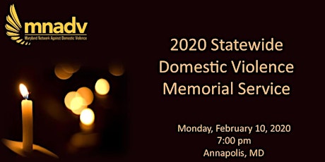 Maryland Domestic Violence Memorial Service 2020 primary image