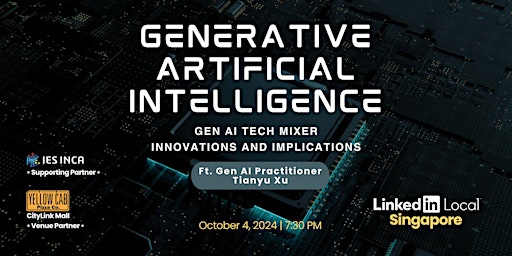 Image principale de Generative Artificial Intelligence Mixer ft. Gen AI Practitioner Tianyu Xu