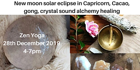 New Moon Solar eclipse in Capricorn, Cacao,Gong,Crystal Sound Alchemy Bath primary image