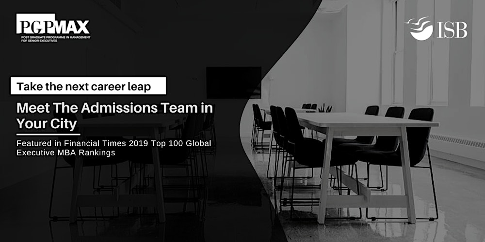 Indian School Of Business Isb Pgpmax Coffee Meet Kolkata