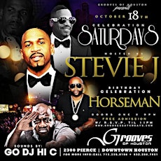 Tonight Love & Hip Hop Atlanta's Own Stevie J @ Grooves On Saturdays 2300 Pierce Oct.18th Free With RSVP Til 11 Happy Hour & Karaoke 8-11PM With .75 Cent Drinks | HI-C indmix $100 Tbls + 10 Guests 713-235-0156 primary image