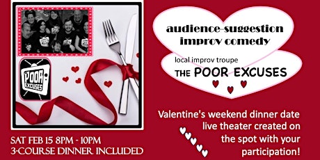 Valentine Weekend Comedy Improv Dinner Theatre primary image