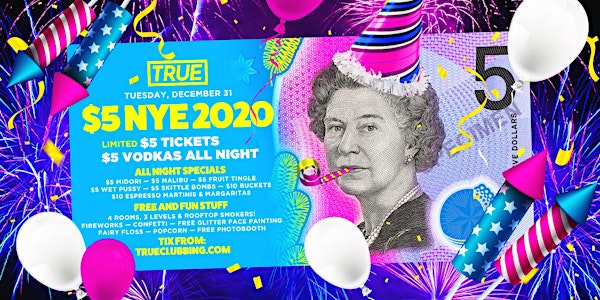 $5 NYE 2020 - MORE TIX ON THE DOOR! MELBOURNE