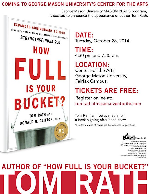 Author Tom Rath - How Full Is Your Bucket?