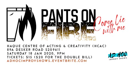 Pants on Fire - Improv Comedy Panel Show 18-Jan 2020 primary image