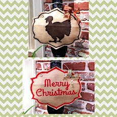 Craft Academy of Atlanta ~ Turkey & Merry Christmas Burlap Door Hangers primary image